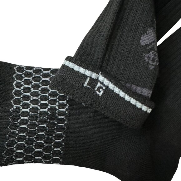 Bombas midCalf Socks size Large Mens/Womens black cushion stay up Honeycomb new - Picture 9 of 10